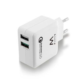 Ewent 2-port USB QC 3.0 Lader 4A - EW1233