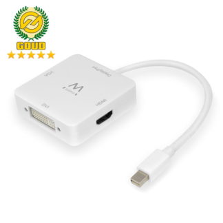 Ewent Mini DP naar HDMI/VGA/DVI Converter - EW9863